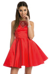Cocktail Dresses A Line Short Cocktail Homecoming Beaded Dress Red
