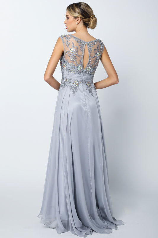 Formal Dresses Long Formal Evening Dress Silver