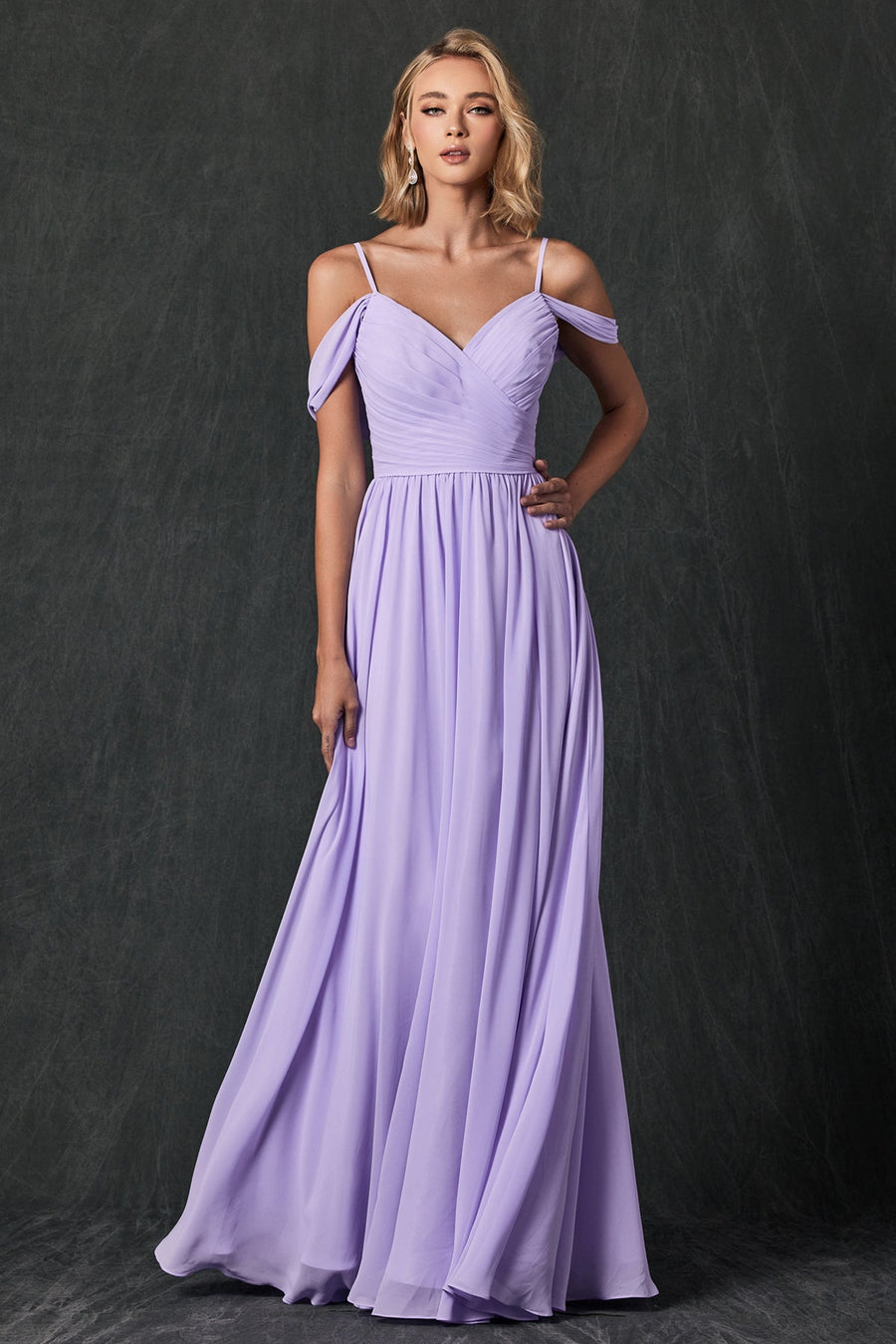 Prom Dresses Fitted Long Formal Pleated Prom Dress Lilac