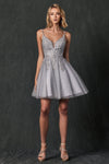 Cocktail Dresses Homecoming Mini Short Cocktail Dress Silver