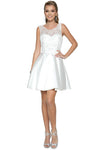 Wedding Dresses Sequin Short Lace Wedding Dress Off White