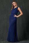 Formal Dresses Long Fitted Formal Prom Evening Dress Navy Blue