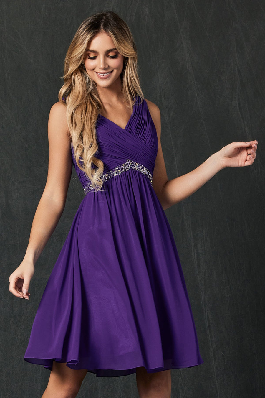 Cocktail Dresses Homecoming A Line Short Cocktail Dress Purple