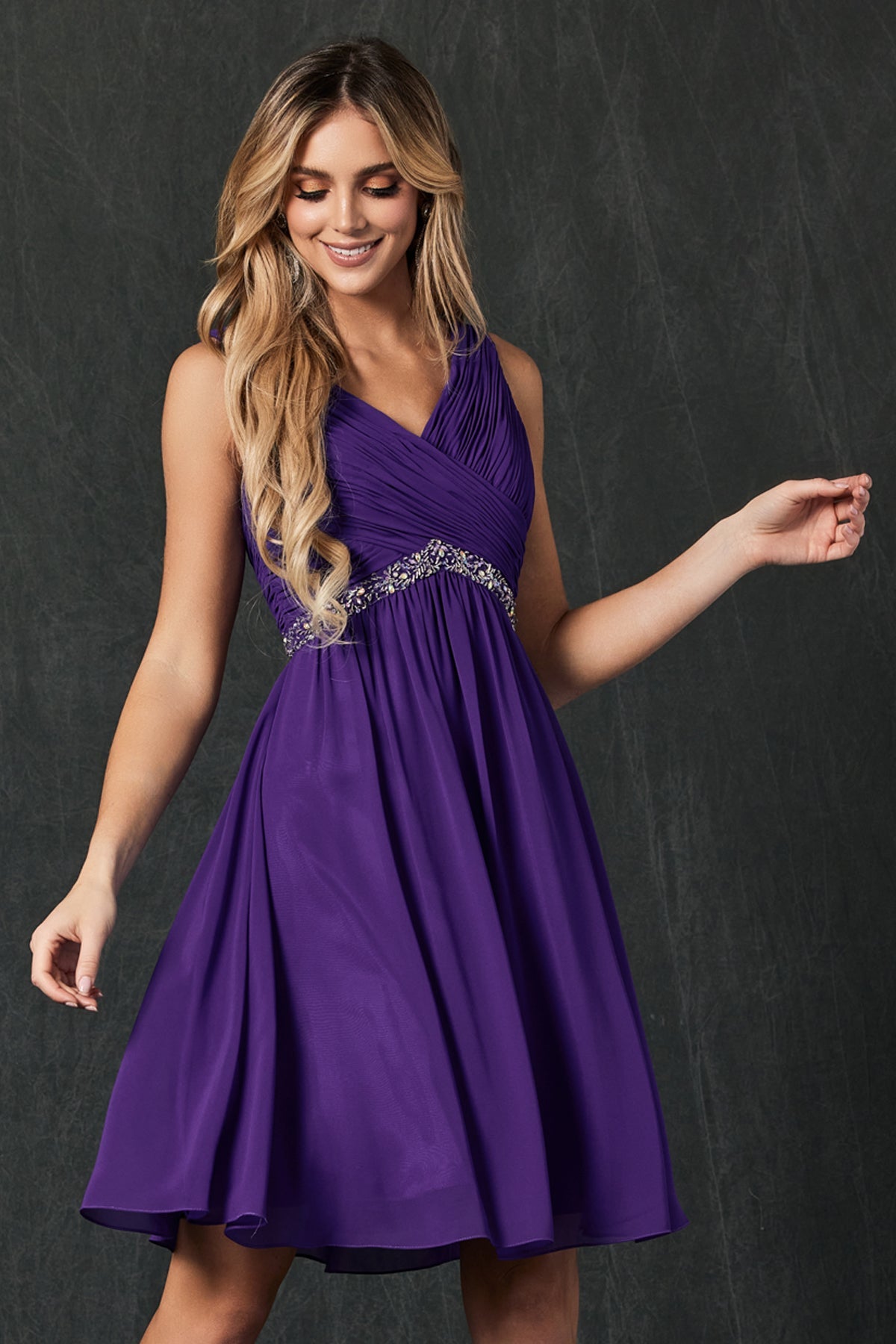 Cocktail Dresses Homecoming A Line Short Cocktail Dress Purple