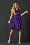 Cocktail Dresses Homecoming A Line Short Cocktail Dress Purple