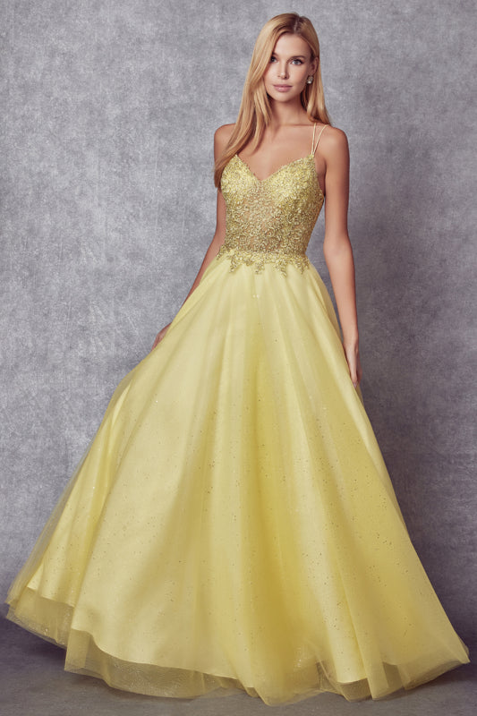 Prom Dresses Long Ball Gown Formal Prom Dress Yellow
