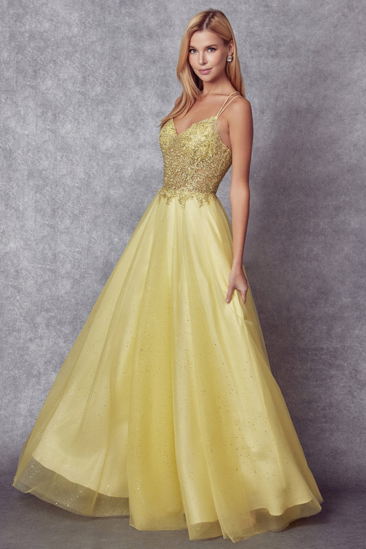 Prom Dresses Long Ball Gown Formal Prom Dress Yellow