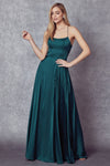 Prom Dresses Long A Line Formal Slit Prom Dress Emerald Green