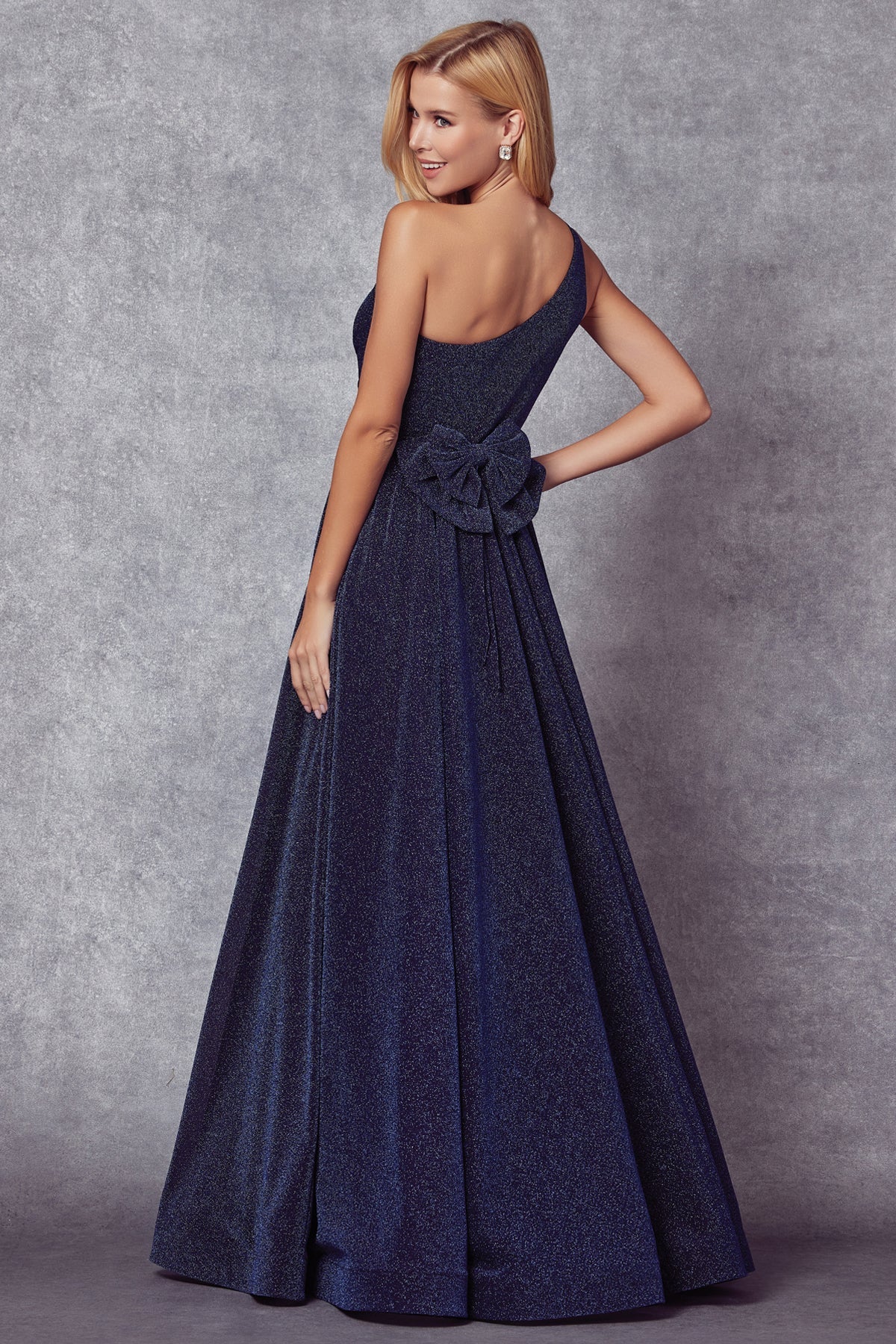 Prom Dresses Long Prom Glitter Formal Evening Dress Navy Blue