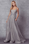 Prom Dresses Formal Long Glitter Prom Dress Silver