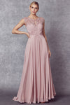 Formal Dresses Long A Line Formal Evening Dress Dusty Rose