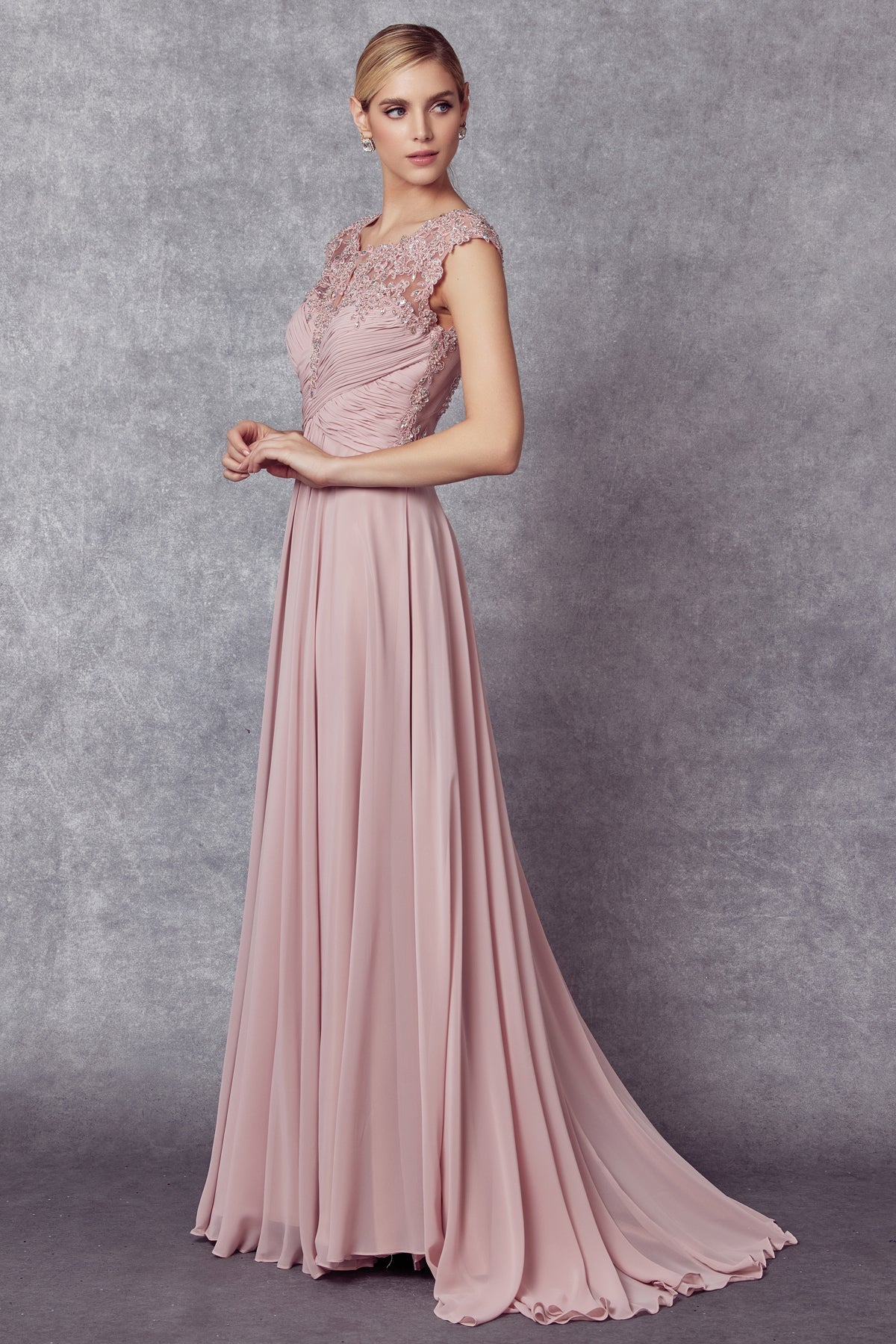 Formal Dresses Long A Line Formal Evening Dress Dusty Rose