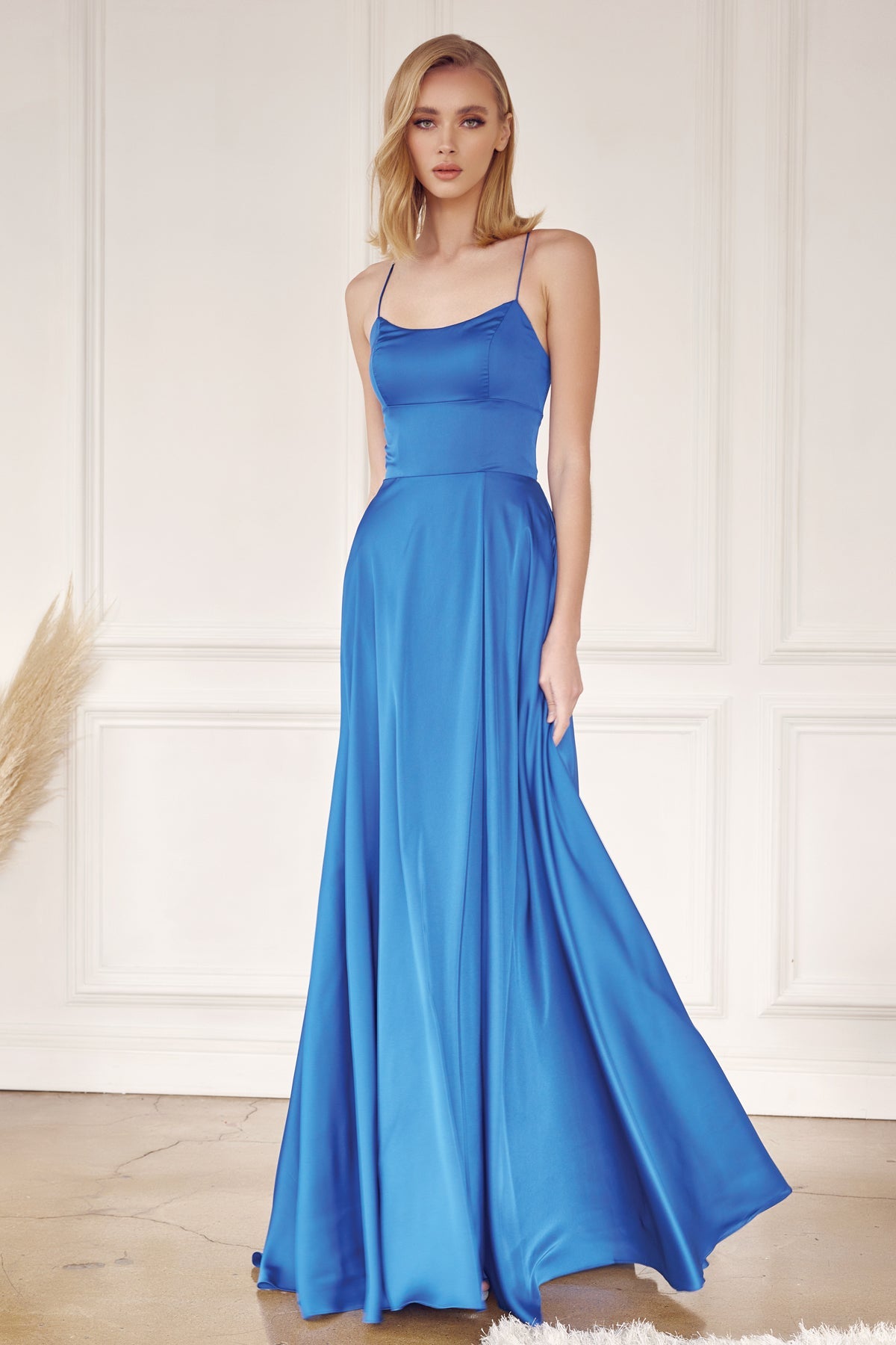 Prom Dresses Long A Line Formal Slit Prom Dress Royal Blue