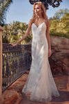 Wedding Dresses Fitted Long Wedding Glitter Dress White