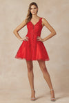 Cocktail Dresses Homecoming Short Cocktail Lace Dress Red