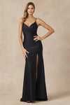 Prom Dresses Formal Long Slit Prom Mermaid Dress Black