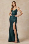 Prom Dresses Formal Long Slit Prom Mermaid Dress Hunter Green