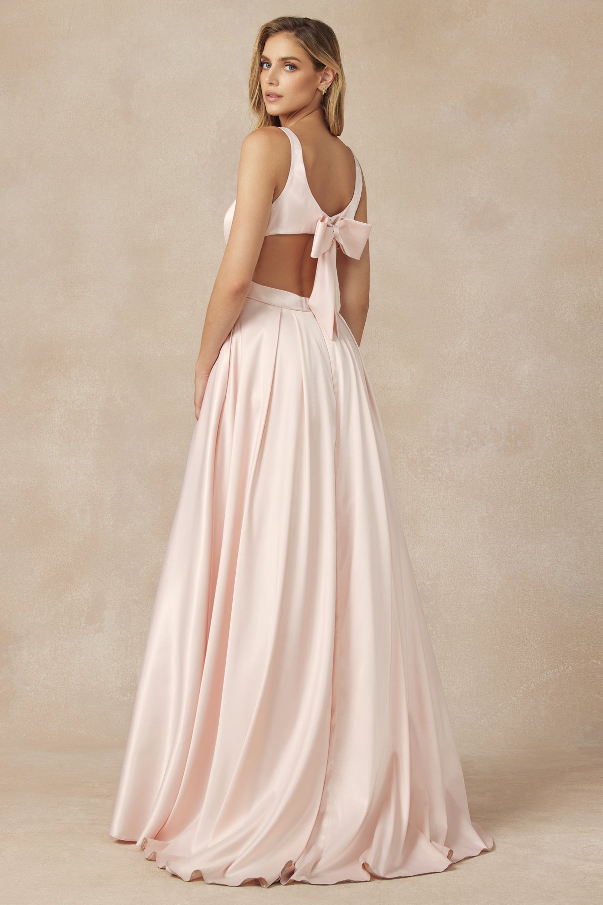 Prom Dresses Ball Gown A Line Long Formal Prom Dress Blush