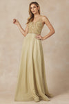 Prom Dresses Long A Line Formal Evening Prom Dress Gold
