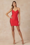 Cocktail Dresses Short Homecoming Cocktail Fitted Dress Red