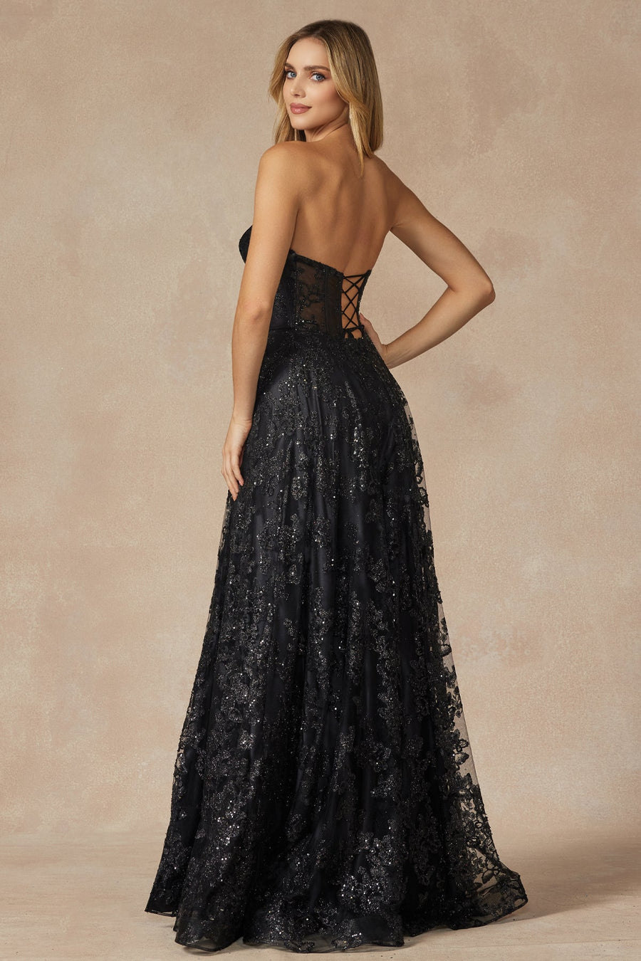 Prom Dresses Prom Long Formal Slit Glitter Dress Black