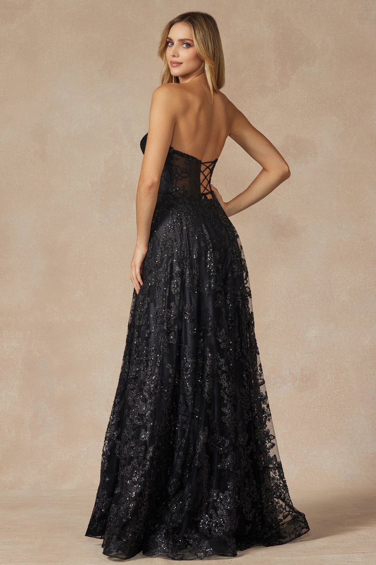 Prom Dresses Prom Long Formal Slit Glitter Dress Black