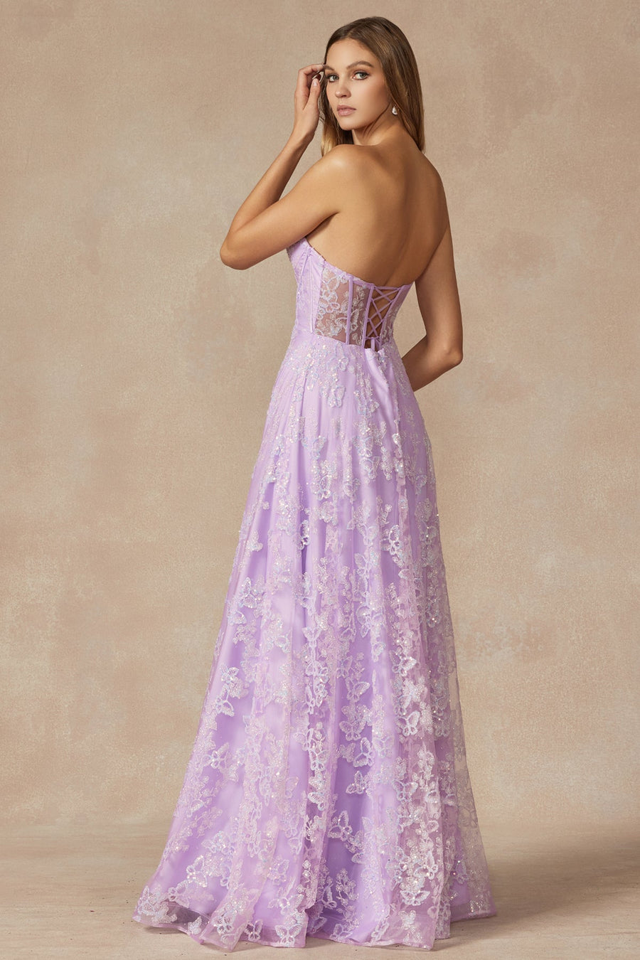 Prom Dresses Prom Long Formal Slit Glitter Dress Lilac