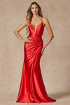 Prom Dresses Prom Long Formal Fitted Slit Dress Red