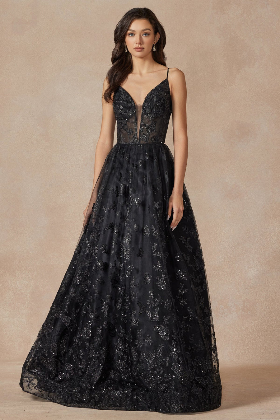 Prom Dresses Long Glitter Formal Prom Dress Black