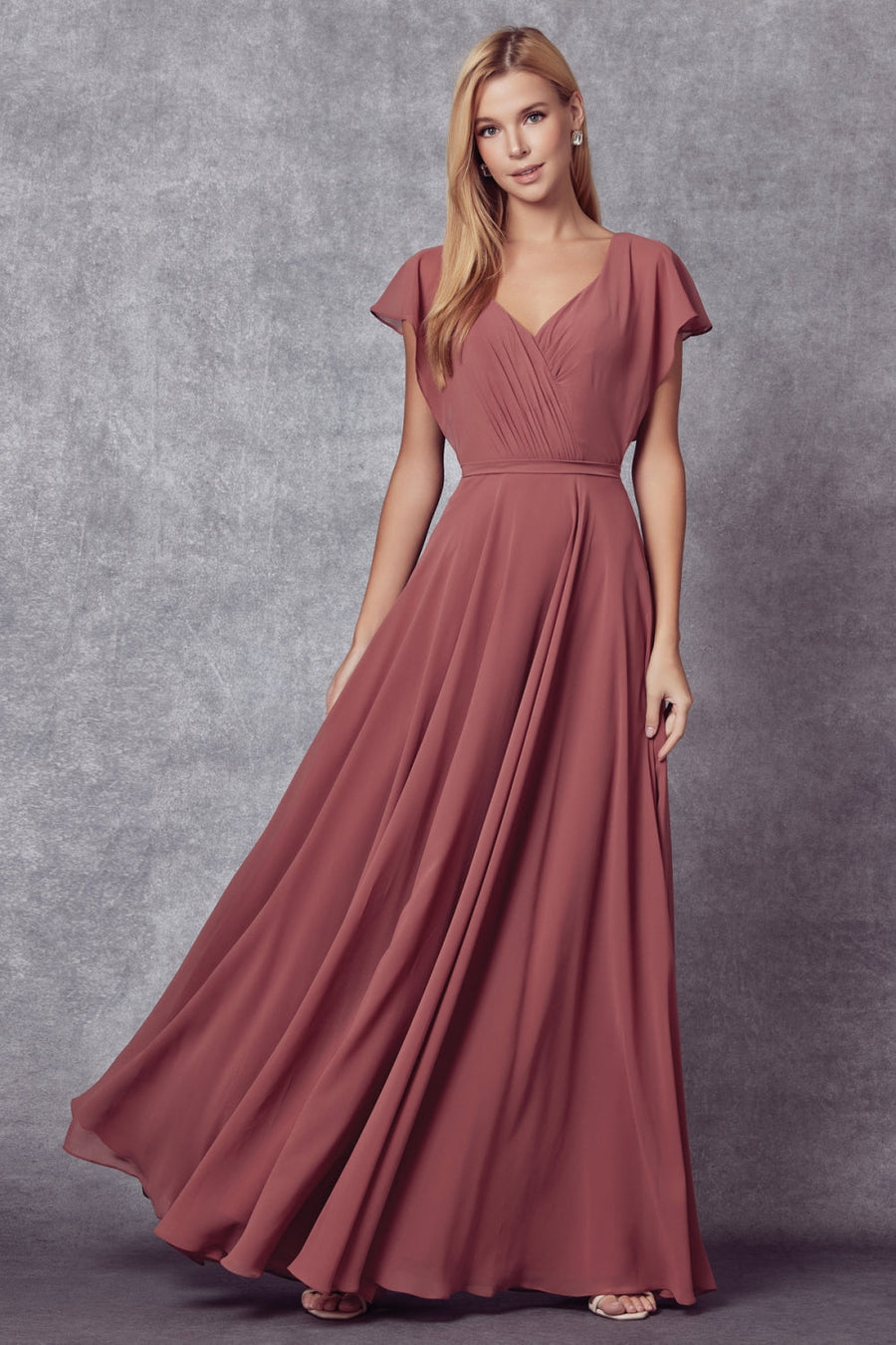 Formal Dresses Long Formal A Line Evening Dress Rusty Rose