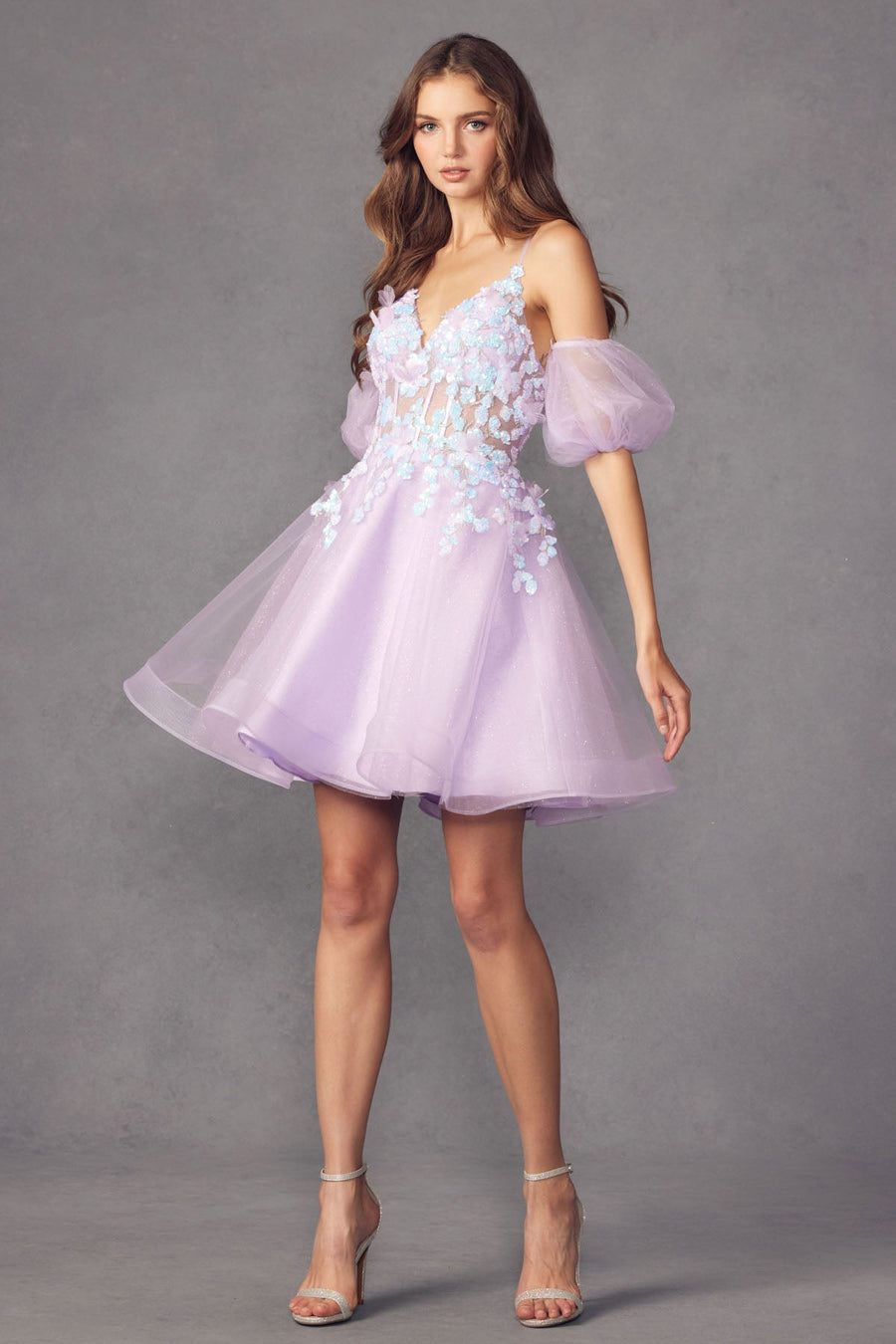 Cocktail Dresses Homecoming Sequin Short Cocktail Dress Lavender
