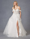 Wedding Dresses Long Floral Wedding Dress Off White