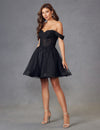 Cocktail Dresses Glitter Homecoming Short A Line Dress Black