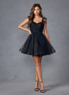 Cocktail Dresses Short Cocktail Feather Dress Black