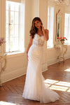 Plus Size Dresses Mermaid Long Wedding Dress  Off White