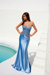 Prom Dresses Beaded Long Formal Corset Fitted Prom Dress Antique
