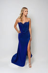Prom DressesProm Long Fitted Corset Formal Sequin Dress Royal Blue