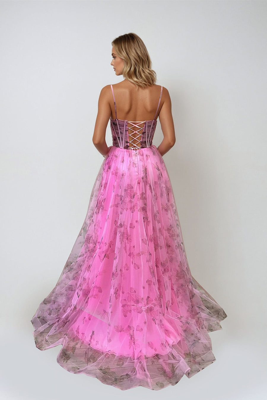 Prom Dresses Prom Long A Line Formal Printed Dress Fuchsia