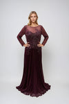 Mother of the Bride Dresses Long Formal Sequin Mother of the Bride Dress Burgundy