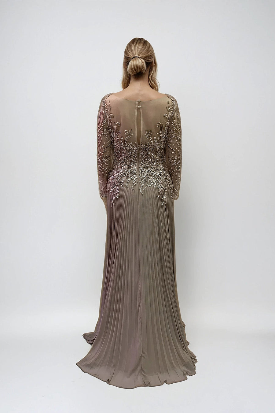 Mother of the Bride Dresses Long Formal Sequin Mother of the Bride Dress Mink