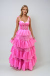 Prom Dresses Long Formal Layered Prom Dress Fuchsia