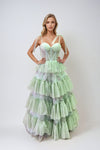Prom Dresses Long Formal Layered Prom Dress Mint Green