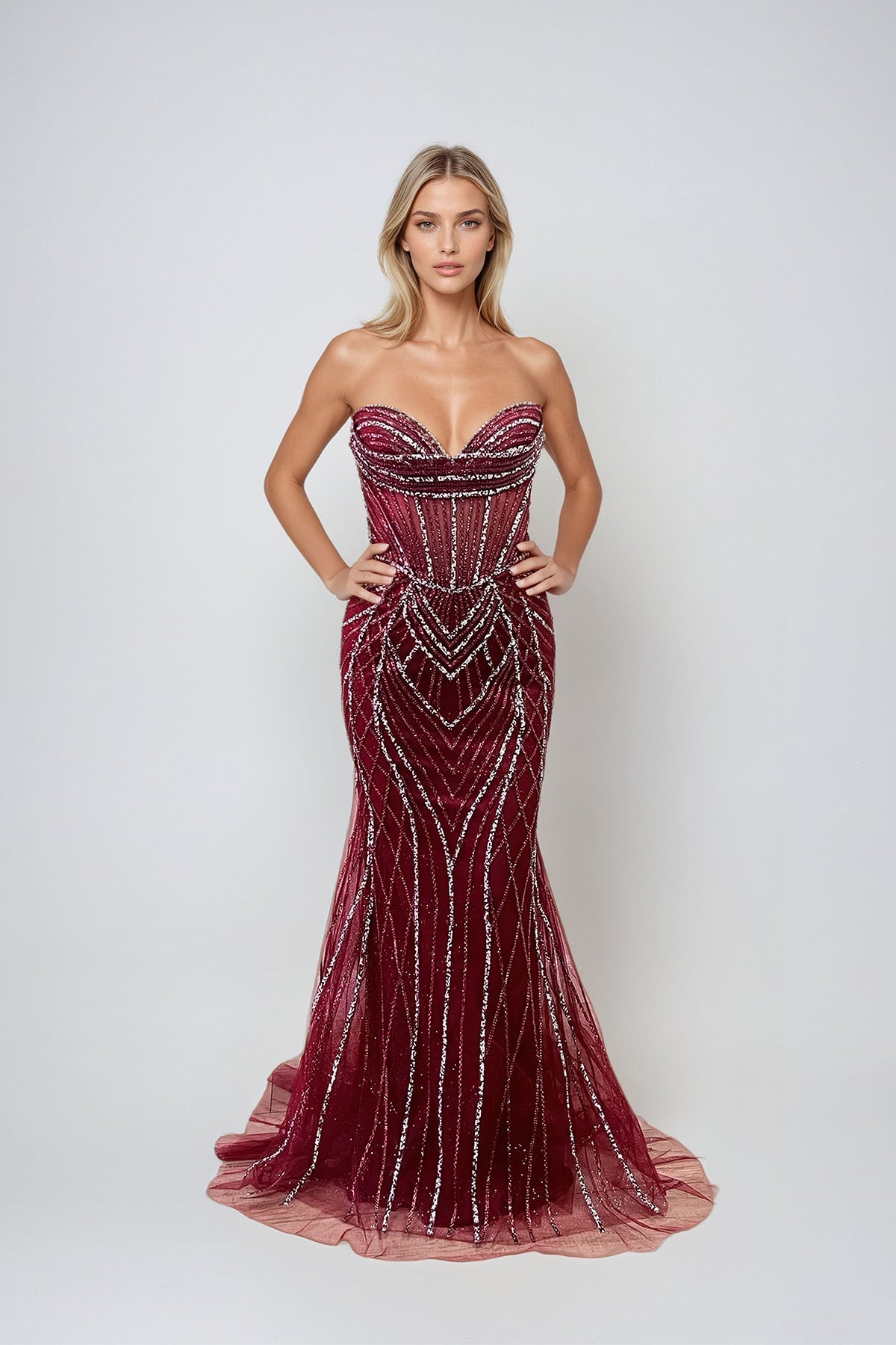Prom Dresses Short Fitted Formal Evening Prom Dress Burgundy