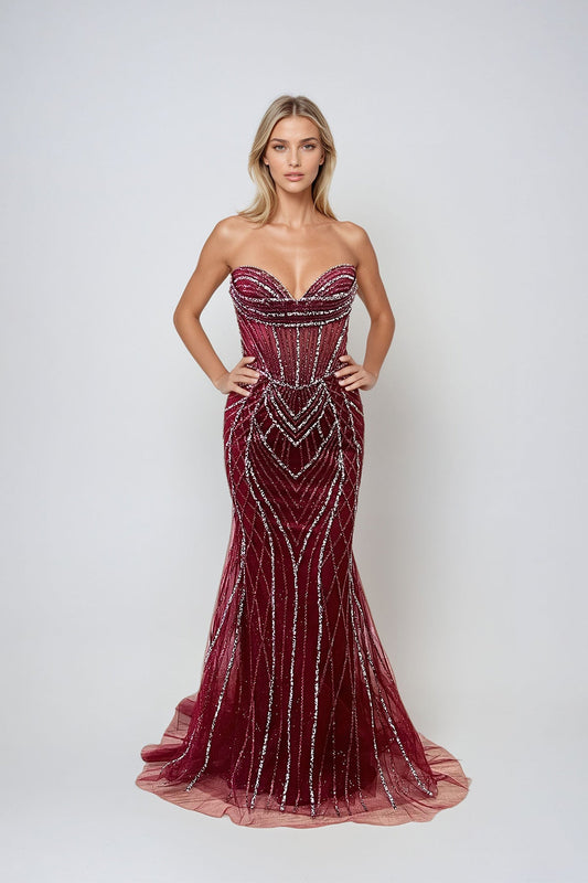 Prom Dresses Short Fitted Formal Evening Prom Dress Burgundy