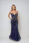 Prom Dresses Short Fitted Formal Evening Prom Dress Navy Blue