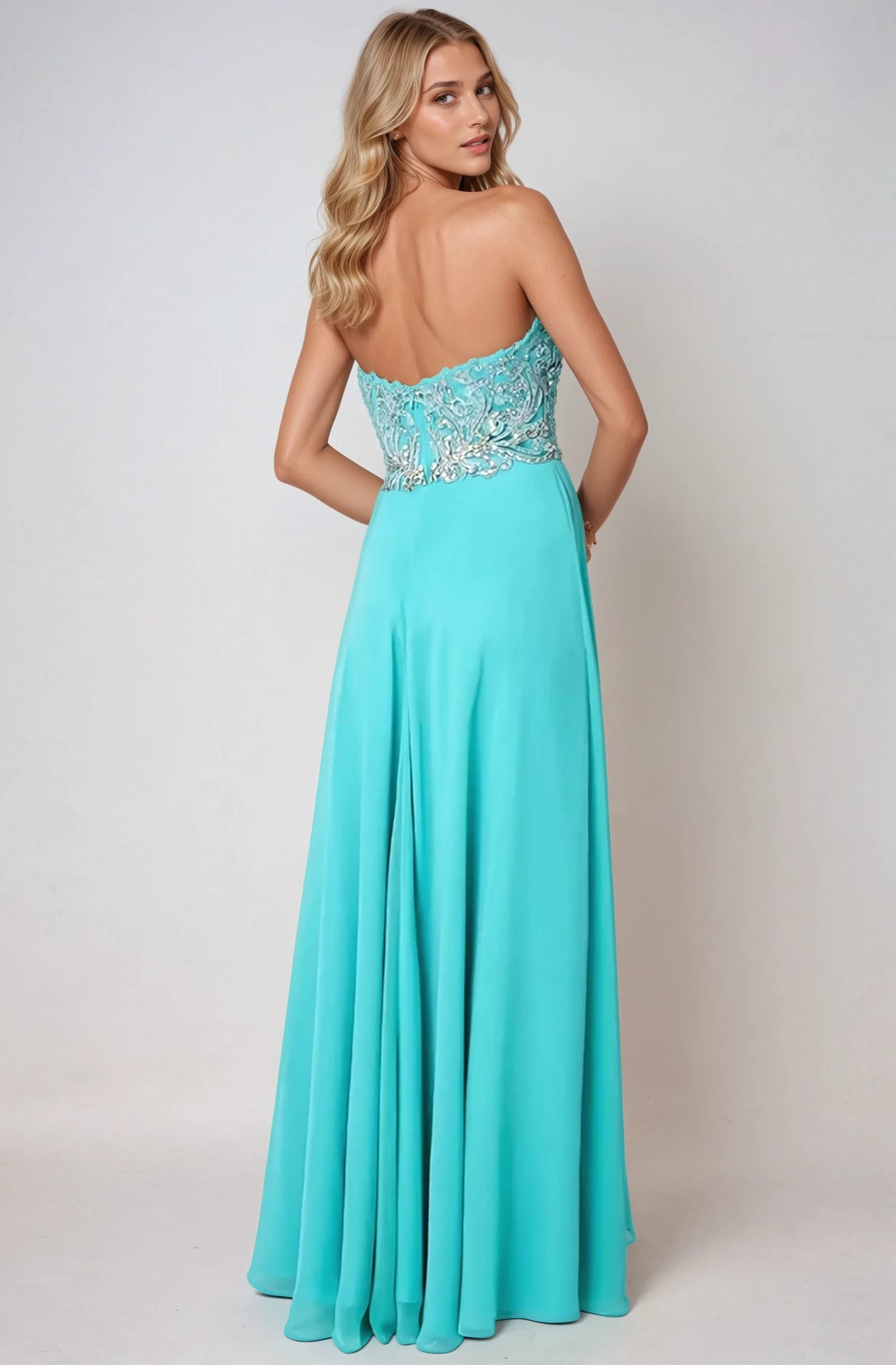 Prom Dresses A Line Formal Long Beaded Prom Dress Jade