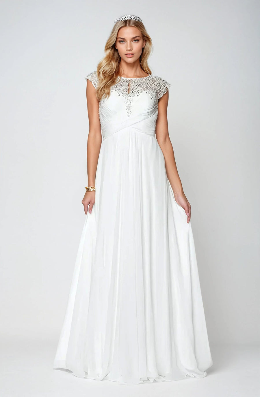 Wedding Dresses Long Bridal Gown A Line Simple Wedding Dress Off White