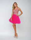 Cocktail Dresses Mini Sequin Short Cocktail Dress  Fuchsia