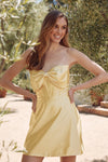 Cocktail Dresses Homecoming Short Mini Cocktail Dress Yellow
