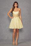 Cocktail Dresses Short Cocktail A Line Dress Yellow
